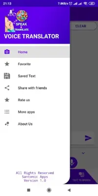 Voice Translator android App screenshot 1